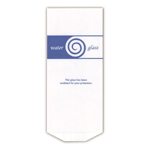 Water Glass Bag, Paper, Non-Logo, White